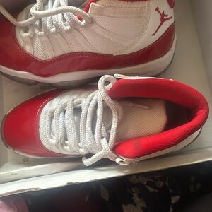 Jordan Kids Red and White Sneakers